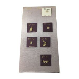 Apogee Religious Metal Christmas Story Gold Tone Pins (6)